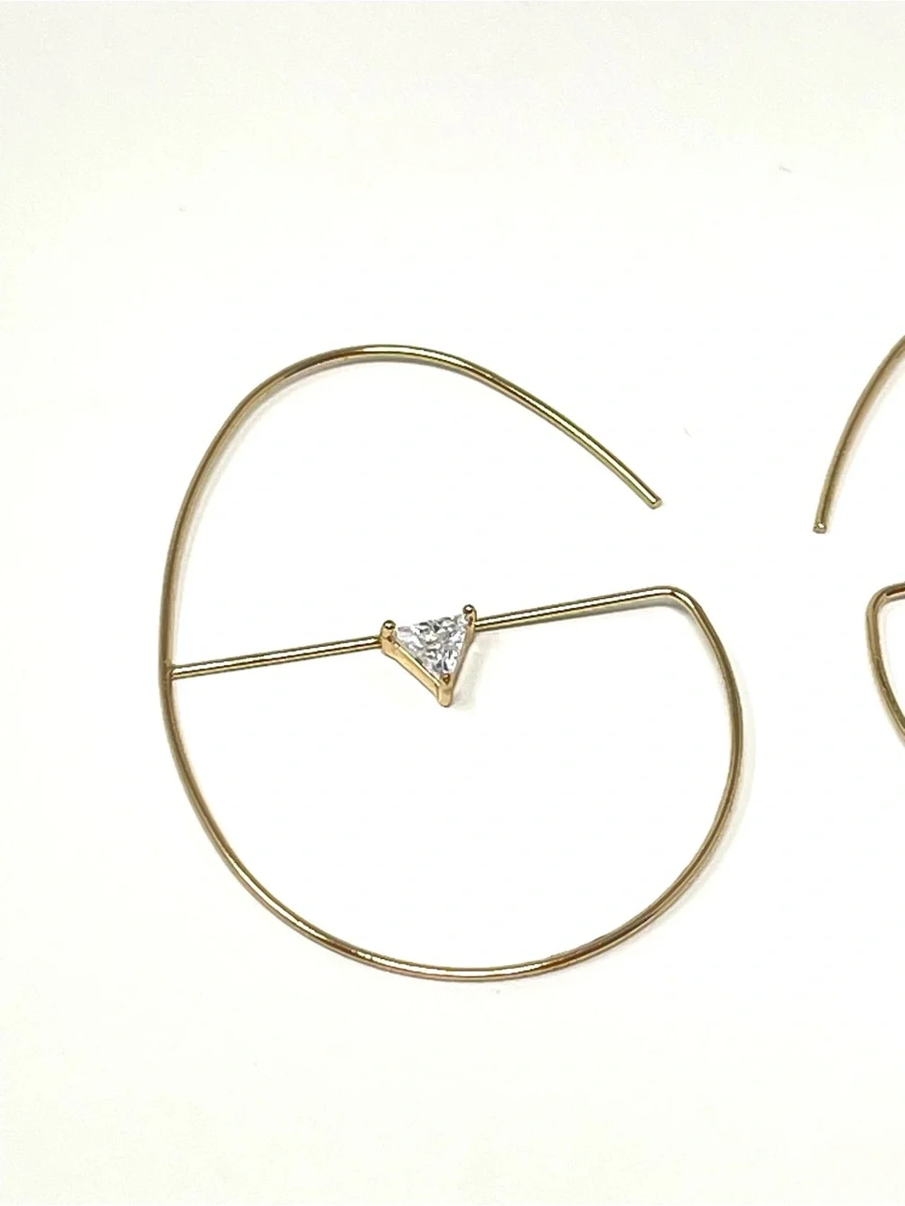 New Anthropologie Thin Hoop Geometric Earrings